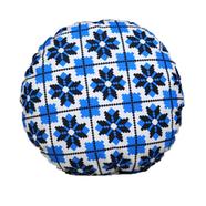 Exclusive Round Cushion Cover, Blue And Black 14x14 Inch - 79138