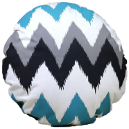 Exclusive Round Cushion Cover, Pest, Black, Ash 20x20 Inch - 79169