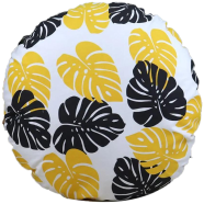 Exclusive Round Cushion Cover, Yellow And Black 16x16 Inch Set of 5 - 79237