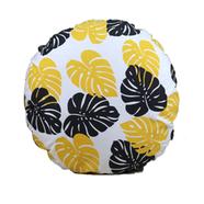 Exclusive Round Cushion Cover, Yellow And Black 20x20 Inch - 79235