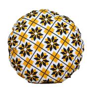 Exclusive Round Cushion Cover, Yellow And Black 14x14 Inch - 79134