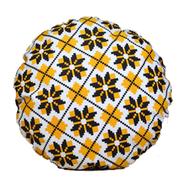 Exclusive Round Cushion Cover, Yellow And Black 20x20 Inch - 79137