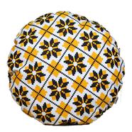 Exclusive Round Cushion Cover, Yellow And Black 18x18 Inch - 79136