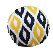 Exclusive Round Cushion Cover, Yellow And Black 18x18 Inch - 79226