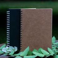 Executive Series Kraft and Black Spiral Notebook 2-Pack