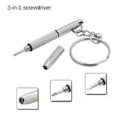 Eyeglass Screwdriver Portable Stainless Steel Keychain Screwdriver Eyeglass Sunglasses Watch Screwdriver 3 In 1 Repair Kit Tools