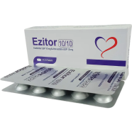Ezitor 10 mg Plus 10 mg Tablet 10'S Strip