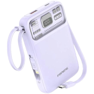 FONENG PX112 10000mAh Mini 22.5W Magnetic Wireless Power Bank with 2 Built-in Cables- Purple