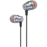 FONENG T52 In-Ear Metal Wired 3.5mm Earphone with Mic - Grey