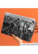 FRIENDS All Carecter in Black and White Photo Laptop Sticker image