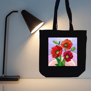 Fabric Hand Tote Bag For Girls With Zipper image