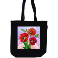 Fabric Hand Tote Bag For Girls With Zipper - (BL-S029)