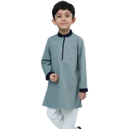 Fabrilife Kid's Premium Panjabi - Silver