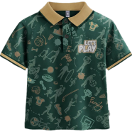 Fabrilife Kids Premium Polo T-Shirt - Lets play icon