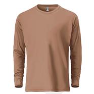 Fabrilife Mens Premium Blank Full Sleeve T-Shirt - Light Coffee