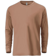 Fabrilife Mens Premium Blank Full Sleeve T-Shirt - Light Coffee