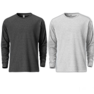Fabrilife Mens Premium Blank Full Sleeve T Shirt Combo - Anthra Melange, Gray Melange