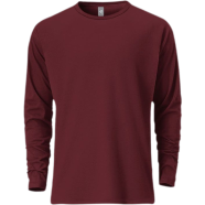 Fabrilife Mens Premium Blank Full Sleeve T-Shirt - Red