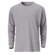Fabrilife Mens Premium Blank Full Sleeve T-Shirt- Silver