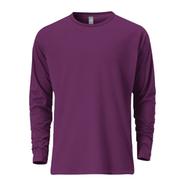 Fabrilife Mens Premium Blank Full Sleeve T-Shirt - Purple