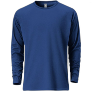 Fabrilife Mens Premium Blank Full Sleeve T-Shirt - Deep Blue