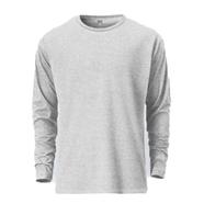 Fabrilife Mens Premium Blank Full Sleeve T-Shirt - Gray Melange