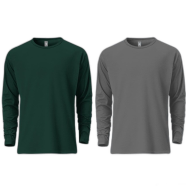 Fabrilife Mens Premium Blank Full Sleeve T Shirt Combo - Green, Charcoal