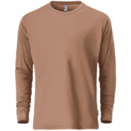 Fabrilife Mens Premium Blank Full Sleeve T-Shirt - Light Coffee