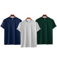 Fabrilife Mens Premium Blank T-shirt -Combo- Navy, Gray Melange, Green