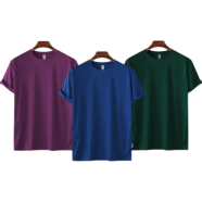 Fabrilife Mens Premium Blank T-shirt -Combo- Purple, Royal Blue, Green