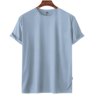 Fabrilife Mens Premium Blank T-shirt - Sky _Blue