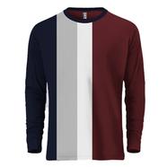 Fabrilife Mens Premium Designer Edition Full Sleeve T Shirt - Maroon