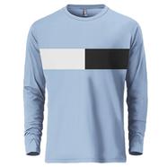 Fabrilife Mens Premium Designer Edition Full Sleeve T Shirt - Sky Blue