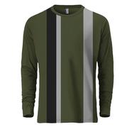 Fabrilife Mens Premium Designer Edition Full Sleeve T Shirt - Olive