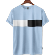 Fabrilife Mens Premium Designer Edition T Shirt - Sky Blue