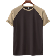 Fabrilife Mens Premium Short Sleeve Raglan - Chocolate