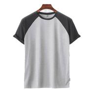 Fabrilife Mens Premium Short Sleeve Raglan - Gray Melange