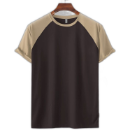 Fabrilife Mens Premium Short Sleeve Raglan - Chocolate