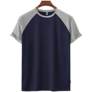 Fabrilife Mens Premium Short Sleeve Raglan - Navy