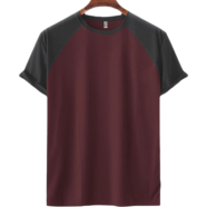 Fabrilife Mens Premium Short Sleeve Raglan - Maroon