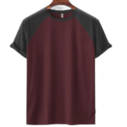 Fabrilife Mens Premium Short Sleeve Raglan - Maroon