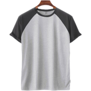 Fabrilife Mens Premium Short Sleeve Raglan - Gray Melange