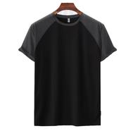 Fabrilife Mens Premium Short Sleeve Raglan - Black