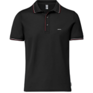 Fabrilife Premium Double PK Cotton Polo - Black