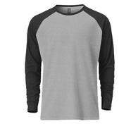 Fabrilife Premium Full Sleeve Raglan T-Shirt - Gray Melange