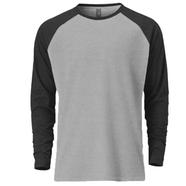 Fabrilife Premium Full Sleeve Raglan T-Shirt - Gray Melange