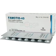 Famotid 40 mg 14's Strip Tablet icon