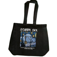 Fashionable Denim Fabric Tote Bag With Zipper