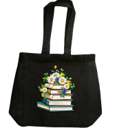 Fashionable Denim Fabric Tote Bag With Zipper