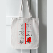 Fashionable Fabric Tote Bag With Zipper - WF -306